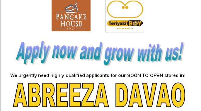 Davao Jobs Hiring 2020 Shift Supervisors Shift Managers Management Trainees Cashiers Dining 