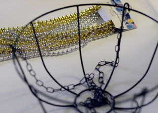 diy do-it yourself construction chandelier lamp light garlands