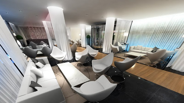 Perspective 3D - Hôtel luxueux en suisse