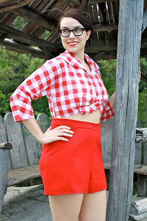 Gertie's New Blog for Better Sewing: Red Gingham in the Country