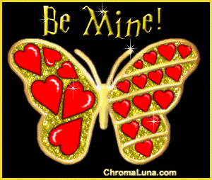 Glitter Butterfly Valentine Cards