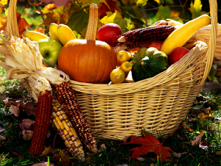 Autumn Harvest Basket Wallpaper