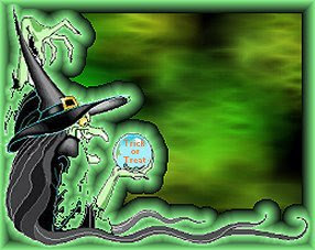 animated halloween green witch