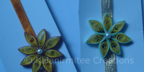 Paper Quilling: Quilled rakhi's