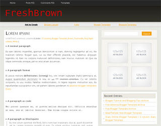 FreshBrown Blogger Template