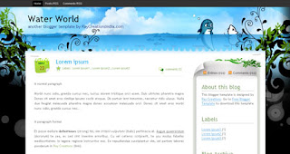 Water World Blogger Template | Elegant Theme