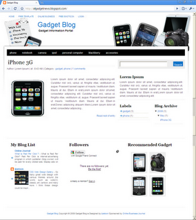 Gadget Blog Blogger Template