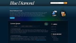Blue Diamond Blogger Template
