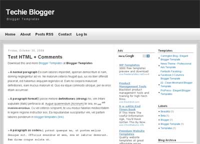 Techie Blogger - Tech Blogger Template