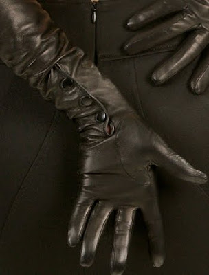 leather fasyen: Interesting Long Leather Gloves (HQ)
