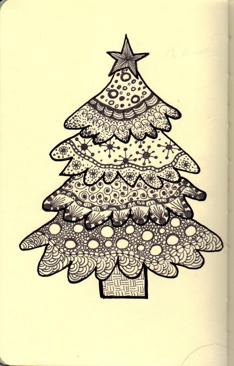 zentangle coloring pages trees - photo #35