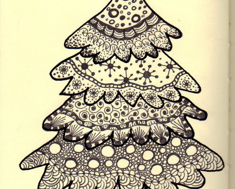 The Colorful Quilter: Zentangle Round the Christmas Tree