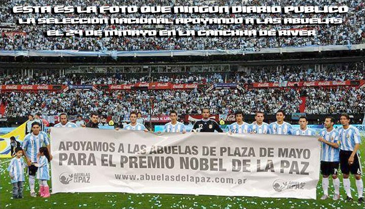 Seleção argentina apoia Avós da Pça. de Mayo para o Nobel da Paz