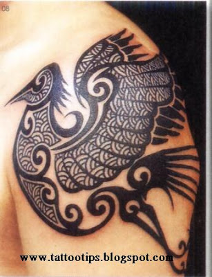 Most tribal tattoos, the best way to make a silhouette of a black or blue.