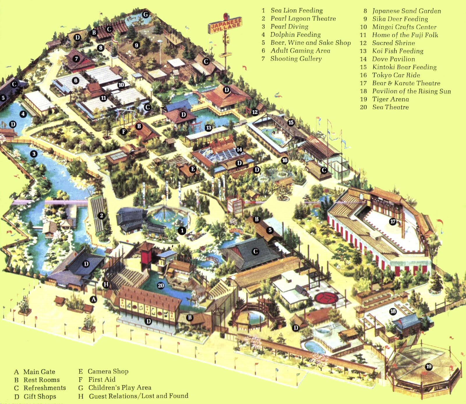 Vintage Disneyland Tickets Japanese Village & Deer Park Tickets