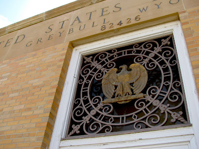 Grey bull, Wyoming Post Office