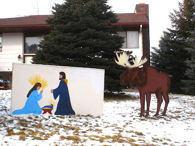 Thermopolis, Wyoming: Christmas lawn decorations