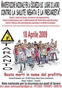 18 aprile a Taranto: manifesto nazionale
