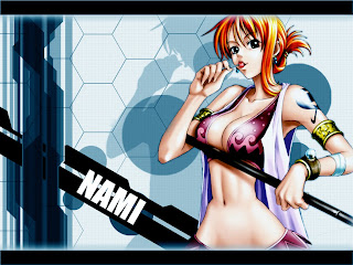 nami buka baju x chan one piece wallpaper