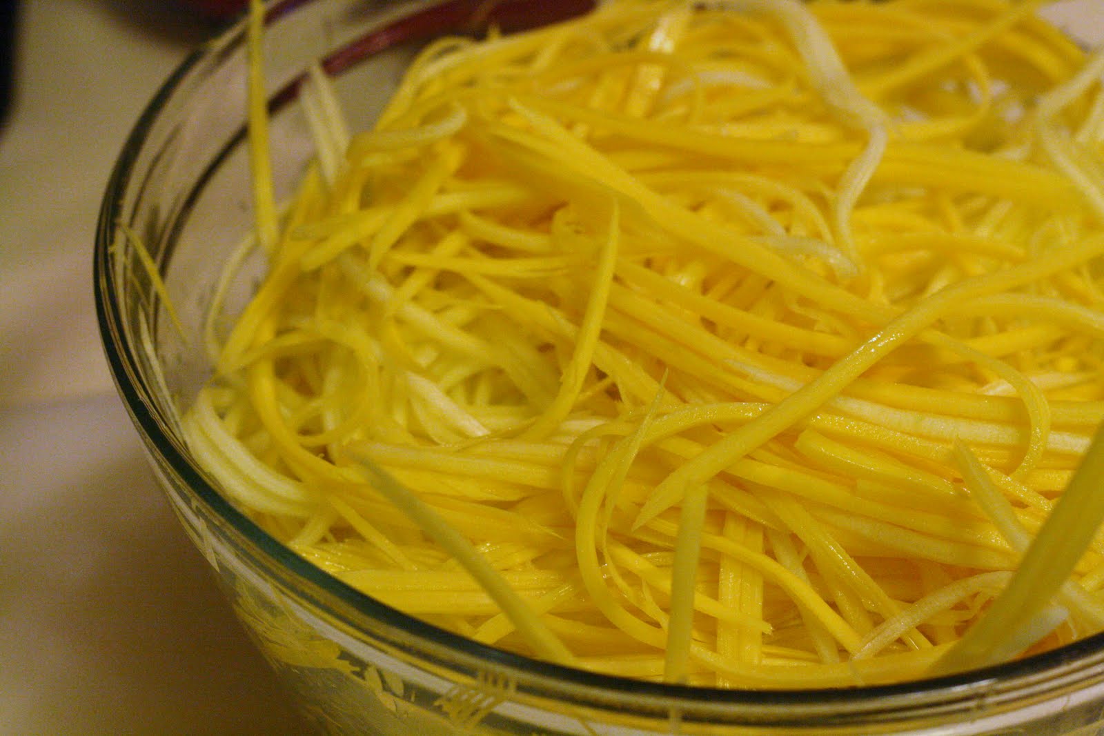 Laine's Recipe Box Brown Butter Summer Squash "Linguine"