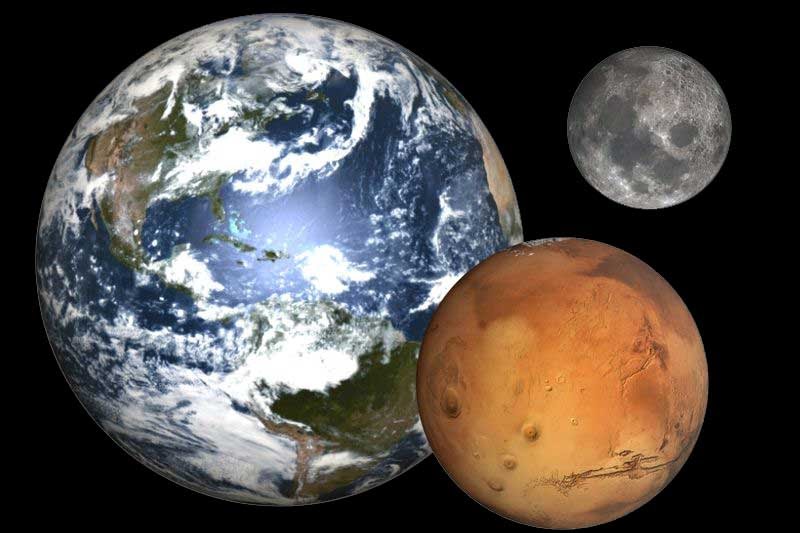 The moon faqs mars as big as the moon