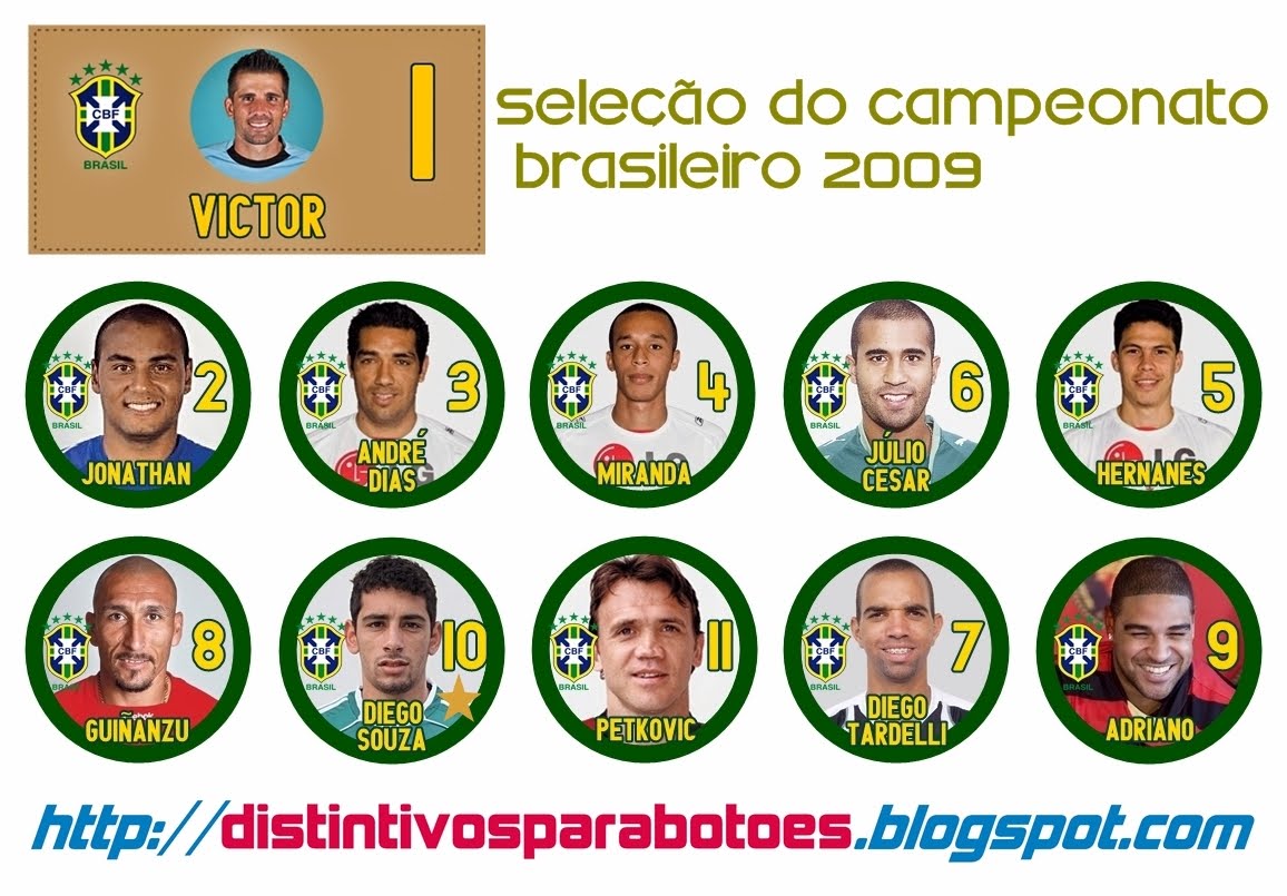Distintivos Para Botões Seleção do Campeonato Brasileiro 2009