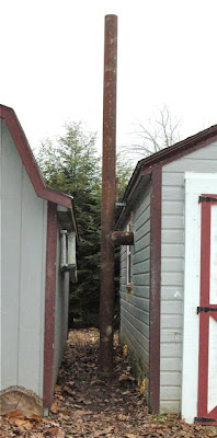 Easier And Er Chimney From Well Casing Oil Well Casing Makes A Good Chimney For Coal Or Wood Burning Heater In Garage Barn Work This One Is 15 1 2 Ft Tall And Sits On Concrete