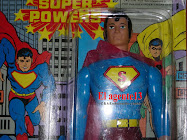 SUPERMAN , MUÑECO DE 11" DE PLASTICO SOPLADO Y CABEZA DE GOMA