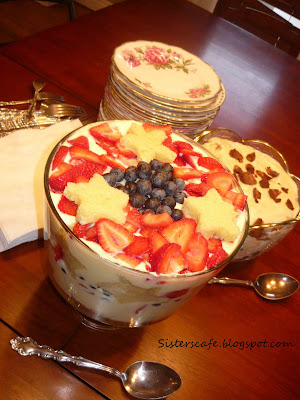 Patriotic Berries and Cream Trifle