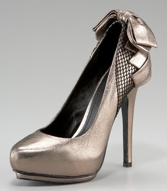 pumps with bow on back