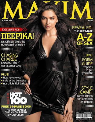 Deepika Not Wearing Bra In Maxim Cover Shot - Amazing 