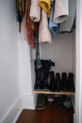 small coat closet organization, coat closet makeover, entryway closet makeover, small closet organization ideas