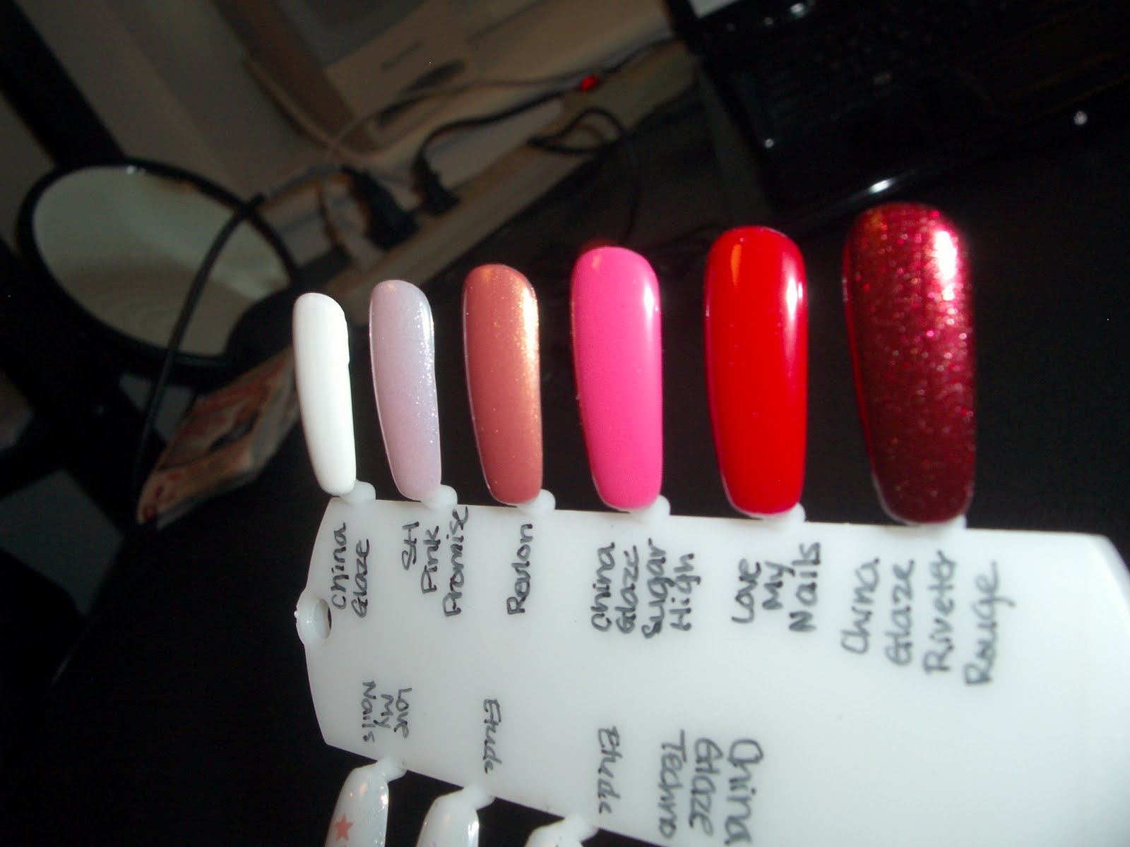 Alice in Polishland Nail Palettes Pinks and Reds