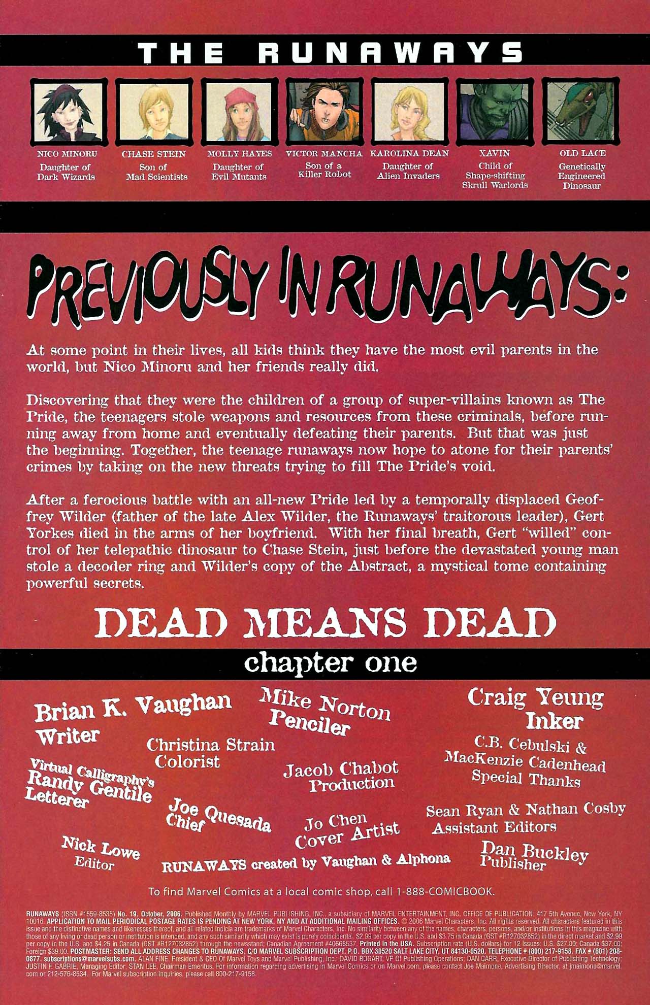 Read online Runaways (2005) comic -  Issue #19 - 2