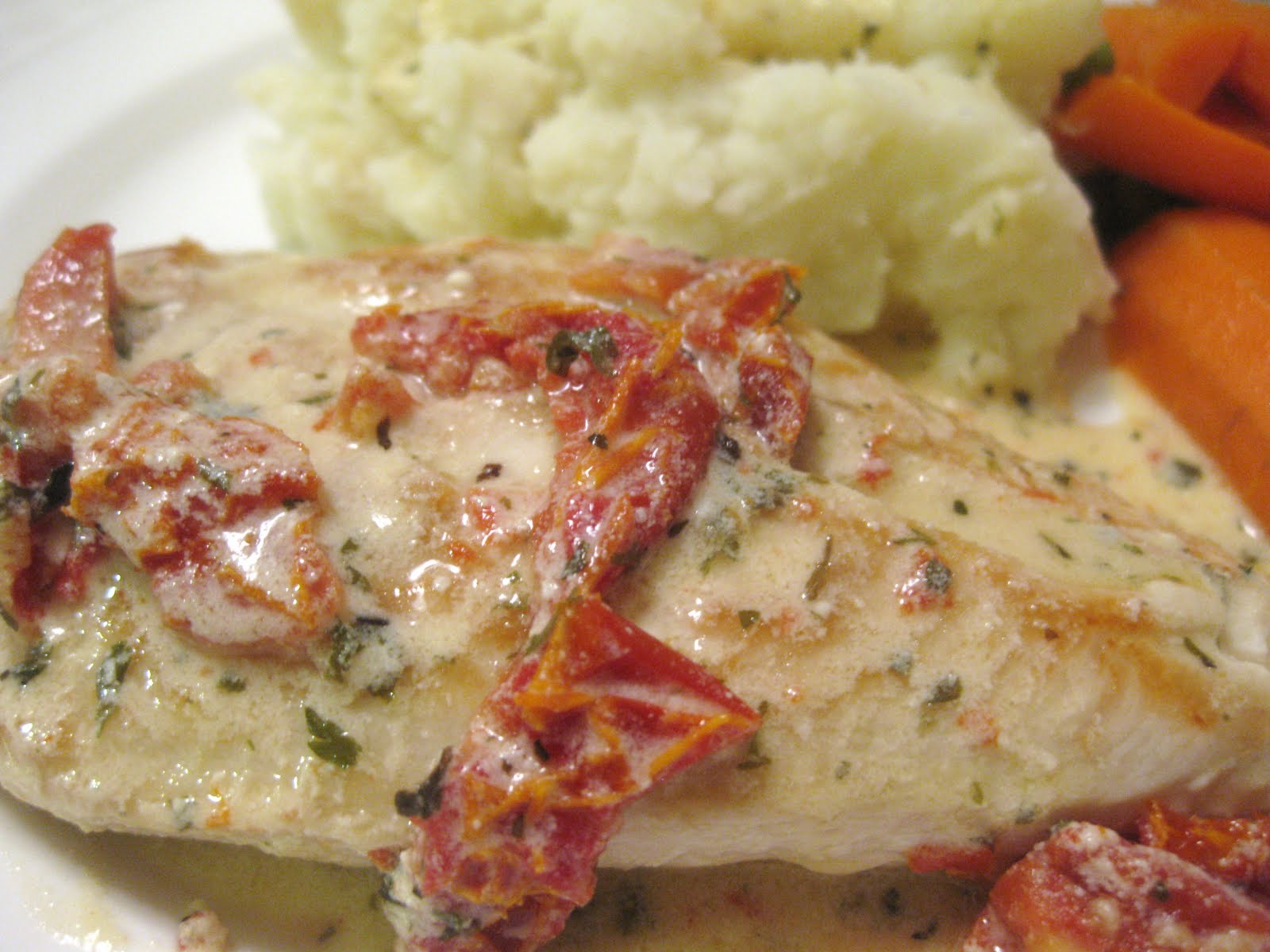 Sarah's Fares Chicken with Goat Cheese and Sundried Tomatoes