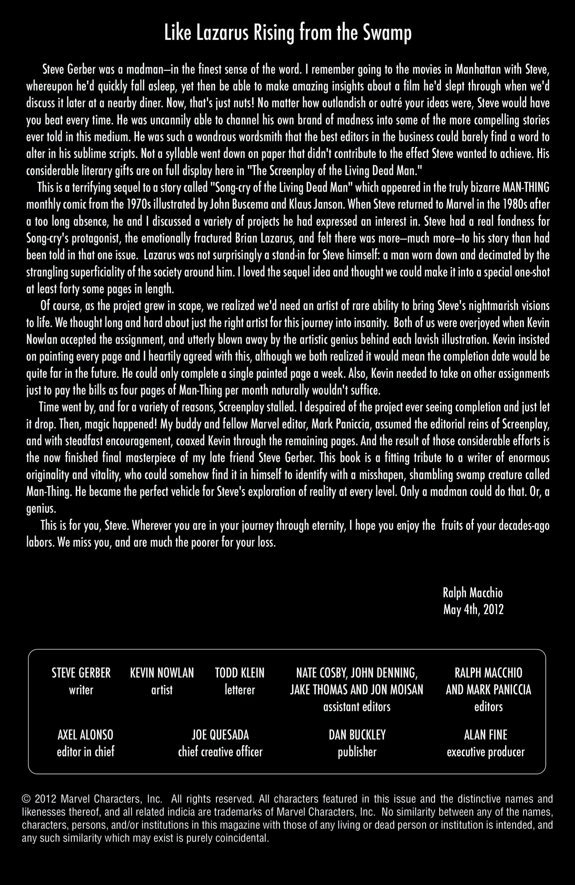 Read online Infernal Man-Thing comic -  Issue #1 - 2