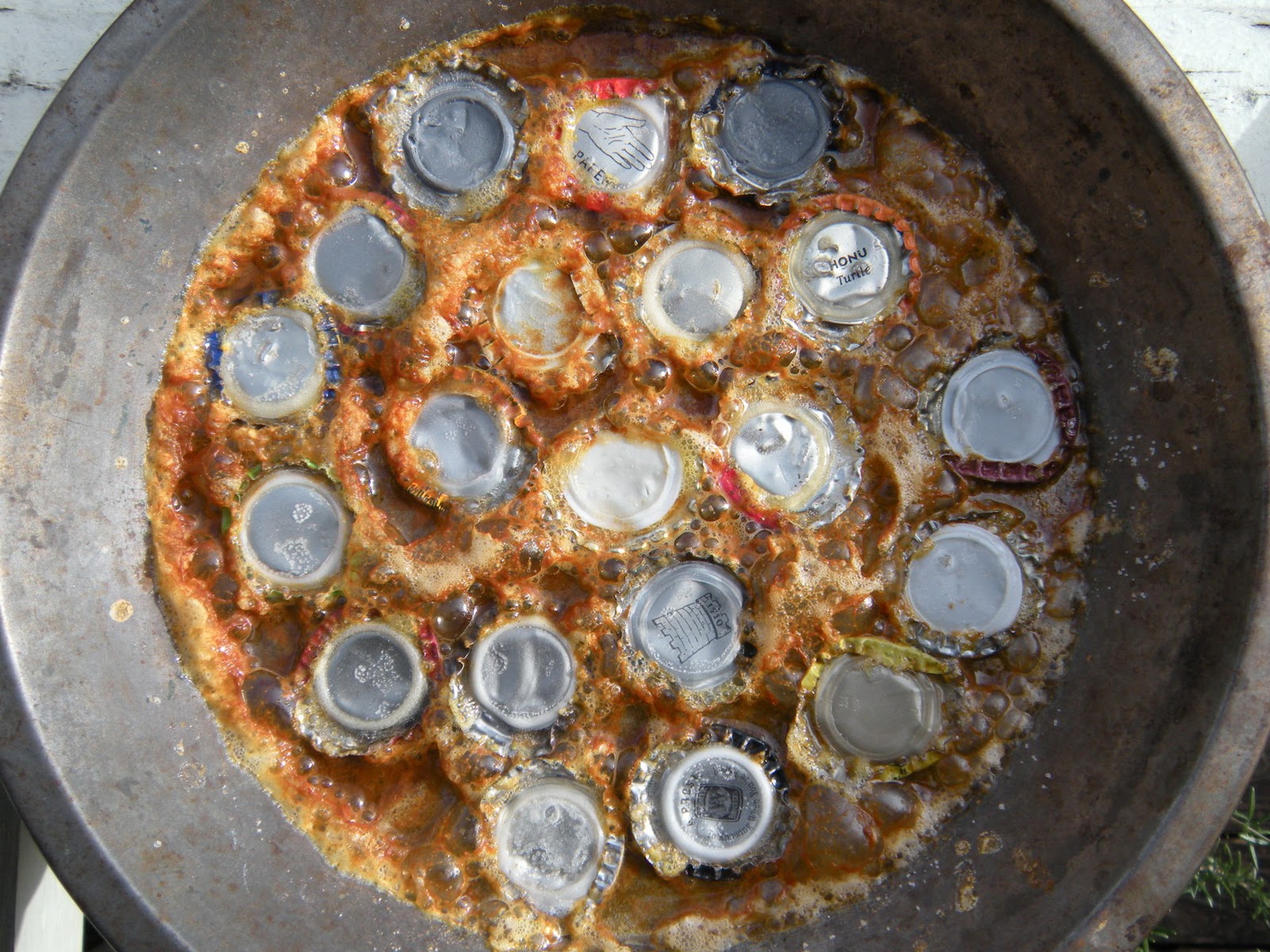 art in red wagons: homemade rust