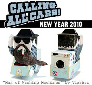 Calling All Cars Papertoy New Year