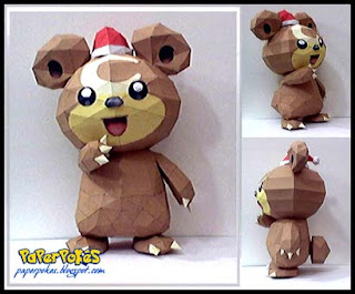 Pokemon Teddiursa Papercraft