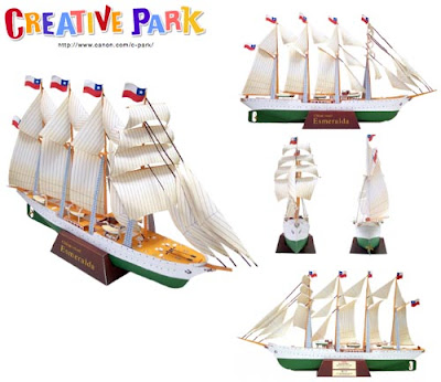 Esmeralda Sailing Ship Papercraft