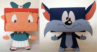 Furball & Elmyra Duff Papercraft