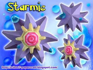 Starmie Papercraft