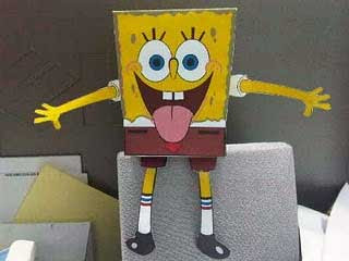 Tongue Wag SpongeBob Papercraft