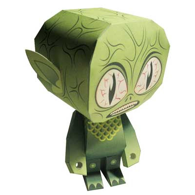 Chum Chum Alien Paper Toy