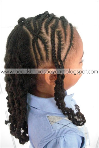 Side Cornrows With Braid-out- Natural Hair