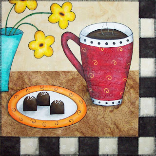 chocolate latte art quilt