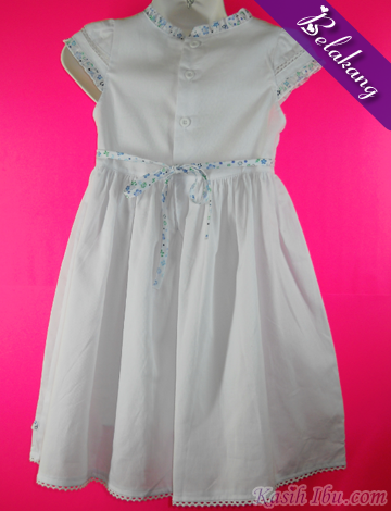 Gaun Putih Ala Cardigan | Kasih Ibu - Koleksi Pakaian Bayi Dan Kanak