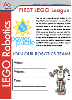 Wyoming FIRST® LEGO® League: FLL Flyer to advertise your LEGO Robotics team