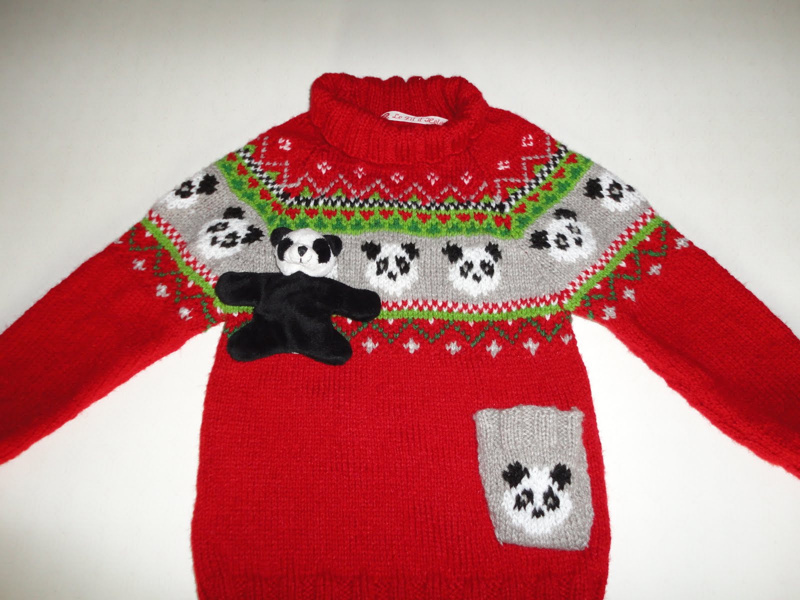 Le blog de la Tellectuelle: Le jacquard, c'est fini ! (1/3) : le pull panda