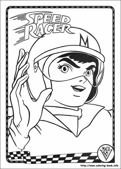 speed racer picture colouring page download free printable